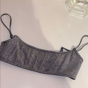 TRIANGL silver mica bathing suit top